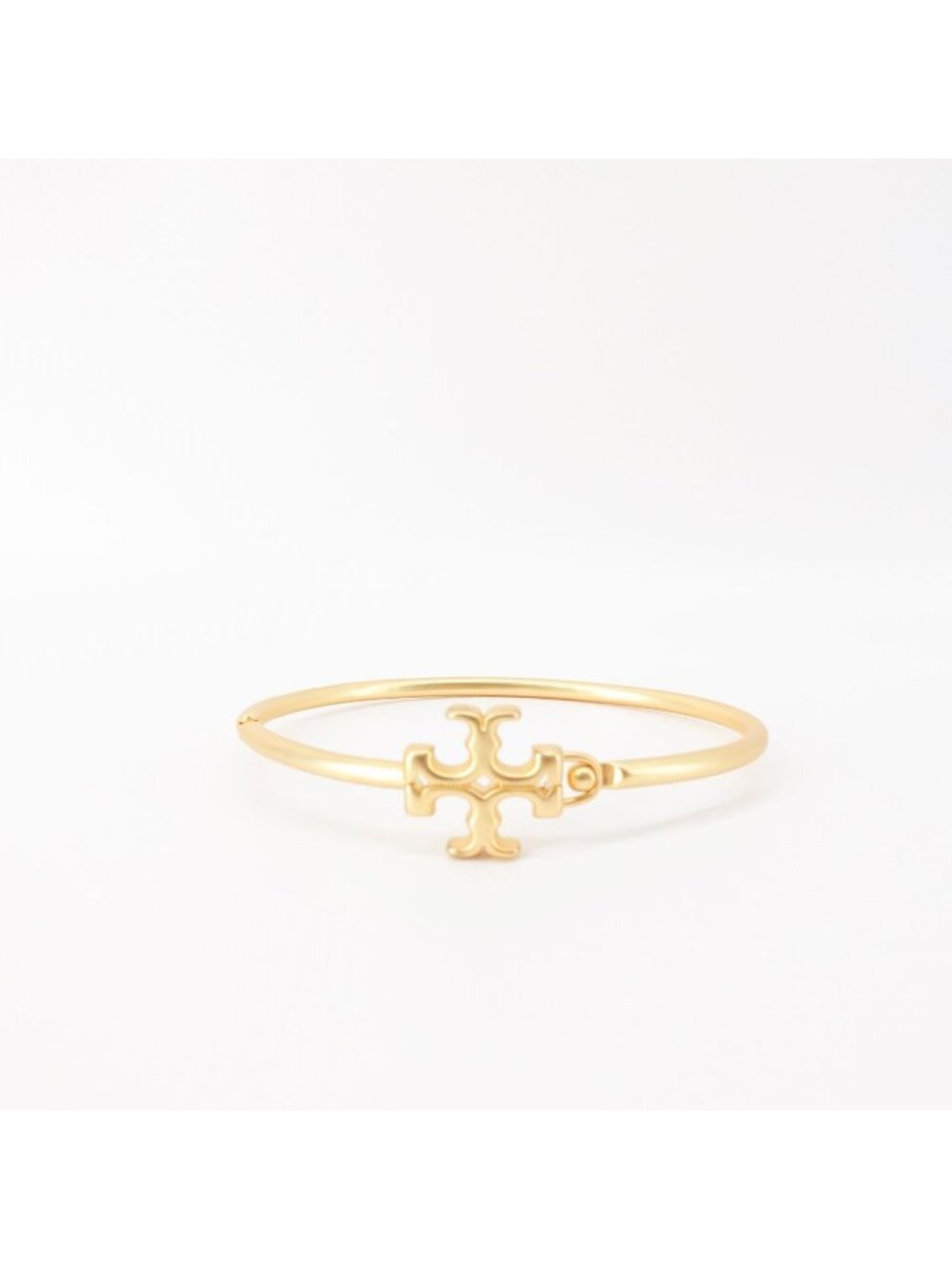 Tory Burch Eleanor Hinged Cuff Bracelet Gold OS
